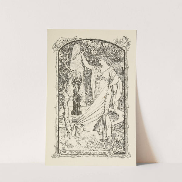 She spent the whole Day near the Fountain (1905) by Henry Justice Ford