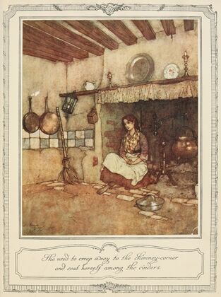 She used to creep away to the chimney-corner and seat herself among the cinders (1910)