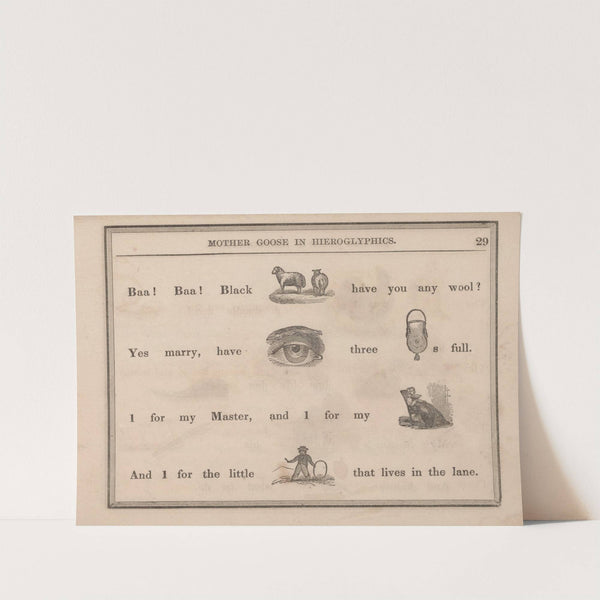 Sheep, Eye, Bag, Dame, Boy, Lane (1855) by Sherman & Co.