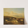 Sheep In A Moorland Landscape by Thomas Sidney Cooper