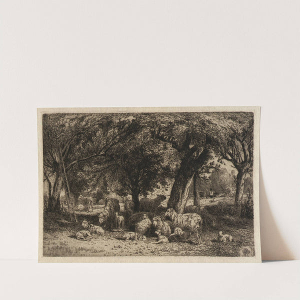 Sheep in an Orchard by Peter Moran