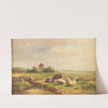 Sheep on a field by Albert Jurardus Van Prooyen