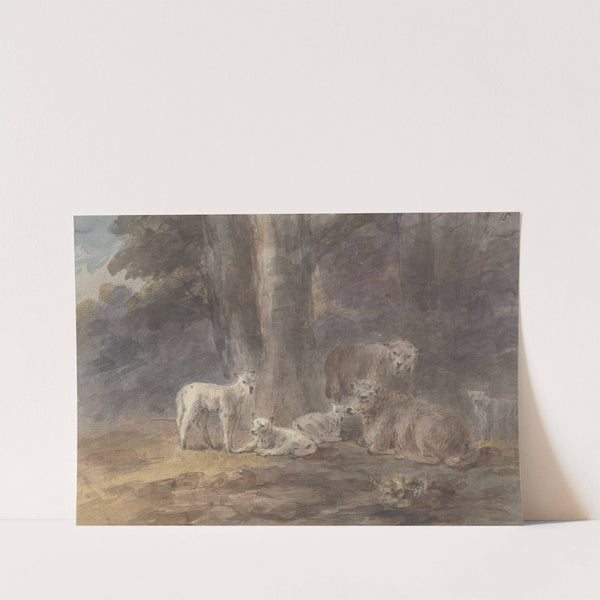 Sheep under a tree by Sawrey Gilpin