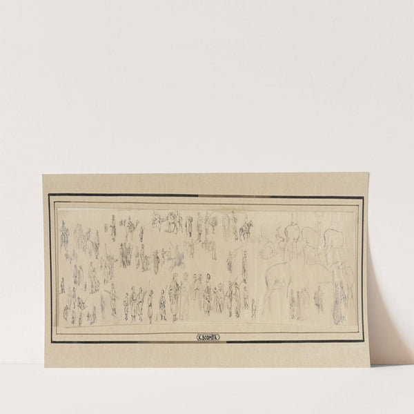 Sheet of Figure and Animal Studies (19th century) by Karl Bodmer