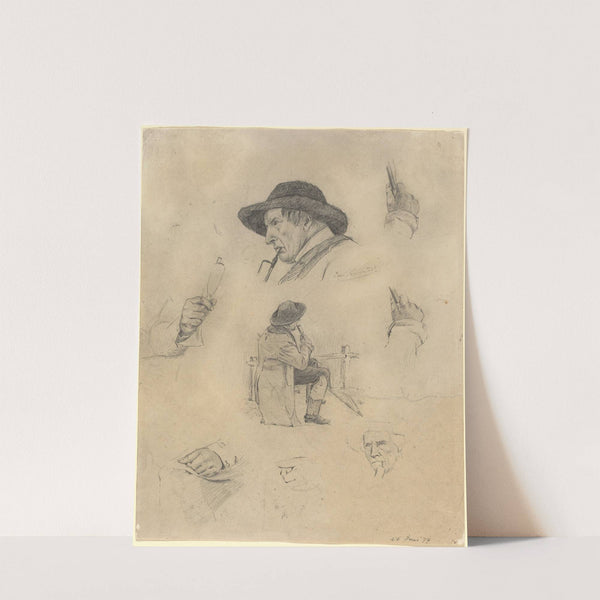 Sheet of Sketches (1877) by Lovis Corinth