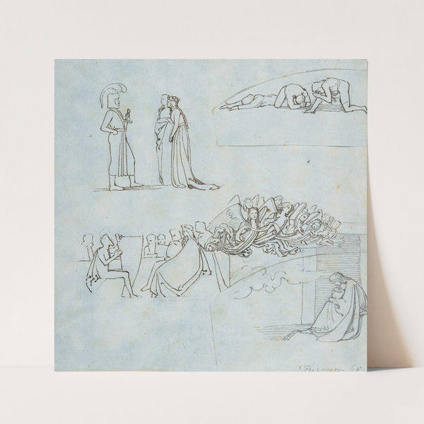 Sheet of Sketches (1793) by John Flaxman