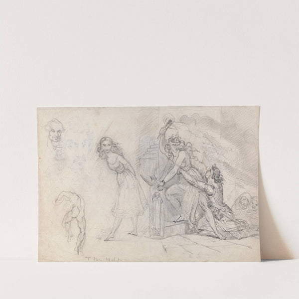 Sheet of Sketches by Theodor von Holst