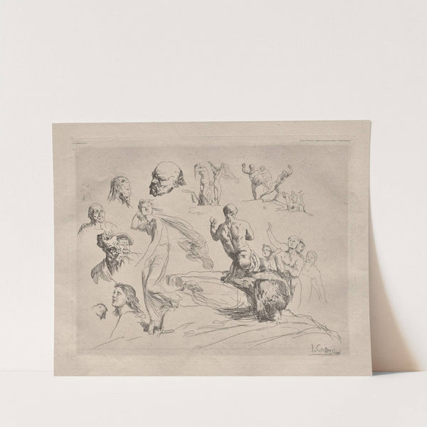 Sheet of Sketches (1865) by François-Nicolas Chifflart