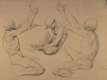Sheet of studies for ‘Ex Libris Victor Graf von Rex’