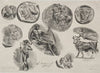 Sheet with Nine Antique Medals (1825)