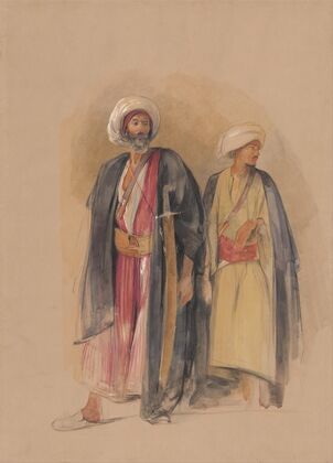 Sheik Hussein Of Gebel Tor And His Son