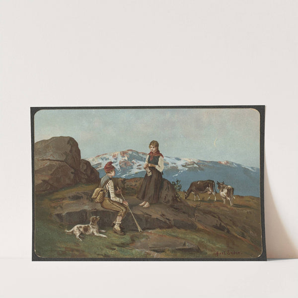 Shepherd and girl by Axel Hjalmar Ender