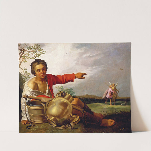 Shepherd Boy Pointing at Tobias and the Angel by Abraham Bloemaert