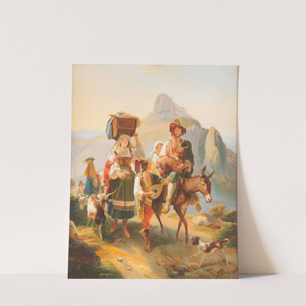 Shepherd family in the Abruzzo by Giuseppe Palizzi