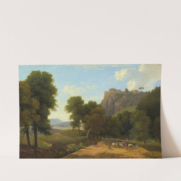 Shepherd with his Flock by Jean-Victor Bertin