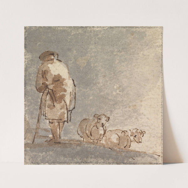 Shepherd With Sheep by Sawrey Gilpin