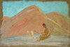 Shepherd with two Sheep