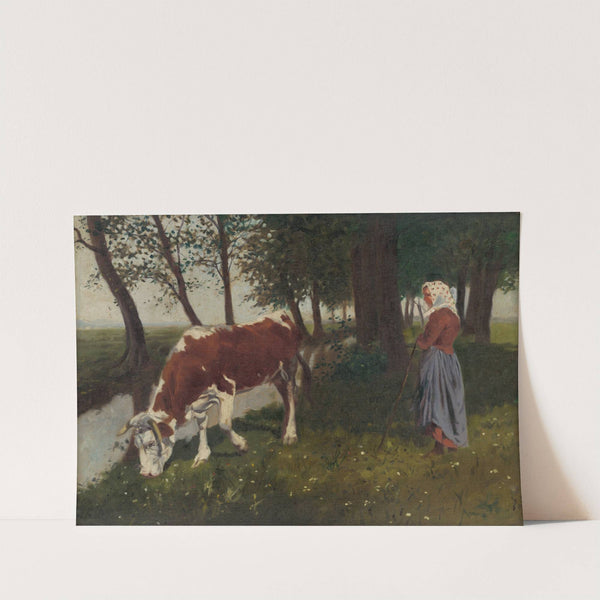 Shepherdess by Gustáv Mallý