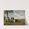 Shepherdess and Two Cows in a Meadow by Rosa Bonheur
