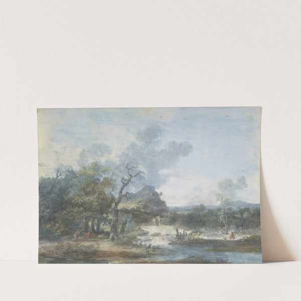 Shepherdess near a Waterfall by Louis Gabriel Moreau