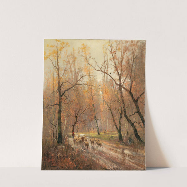 Shepherdess Returning Home by Adolf Kaufmann