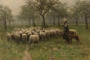 Shepherdess with a Flock of Sheep (c. 1870 - c. 1888)