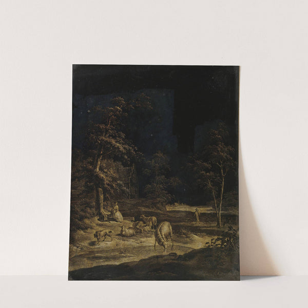 Shepherdess with Sheep by Leendert Overbeek