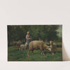 Shepherdess with Sheep (c. 1876) by Charles Emile Jacque