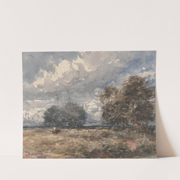 Shepherding the Flock, Windy Day (1848) by David Cox