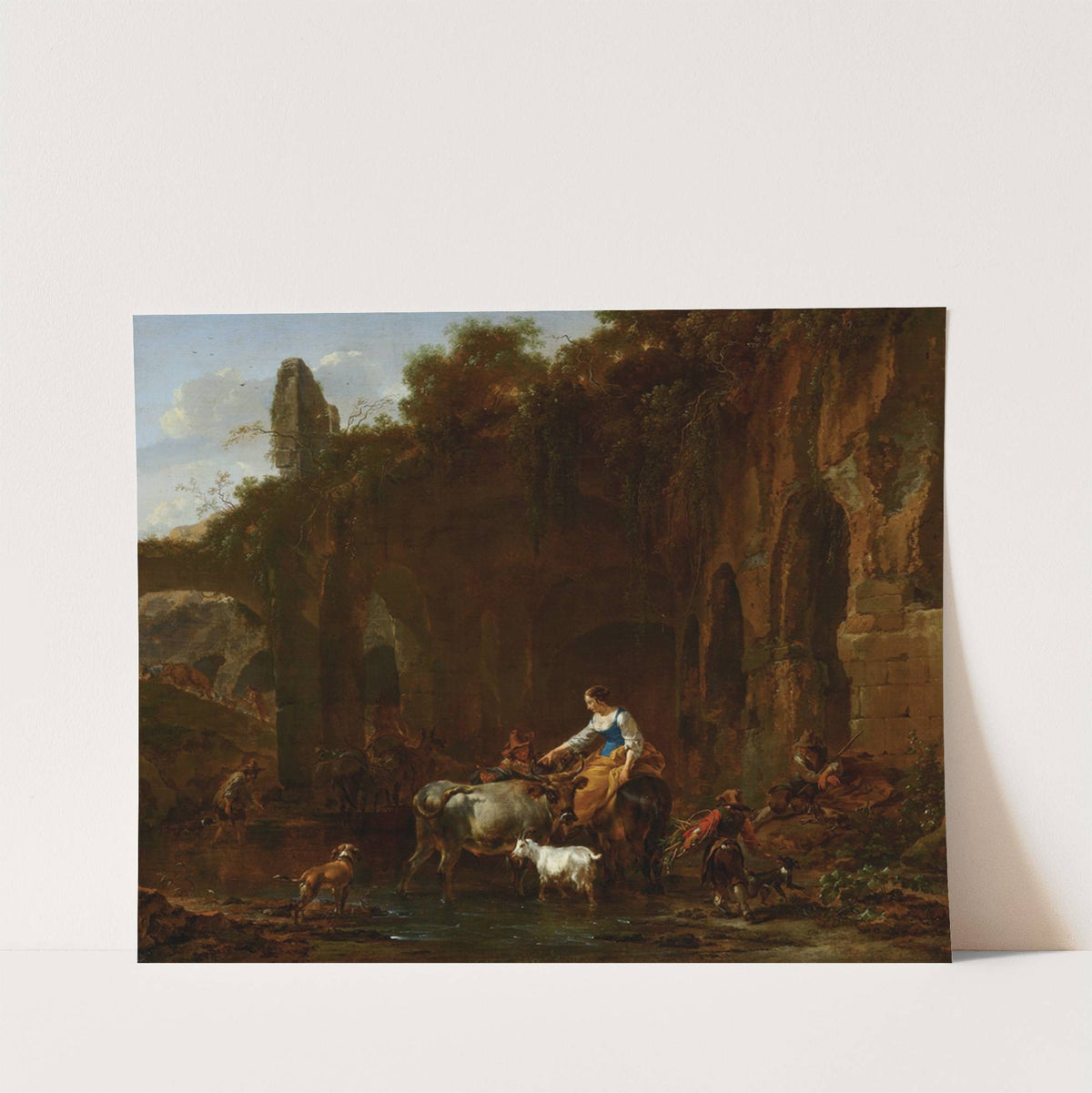 Shepherds beside Roman Ruins by Nicolaes Pietersz. Berchem