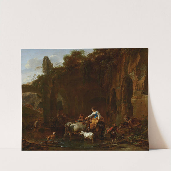 Shepherds beside Roman Ruins by Nicolaes Pietersz. Berchem