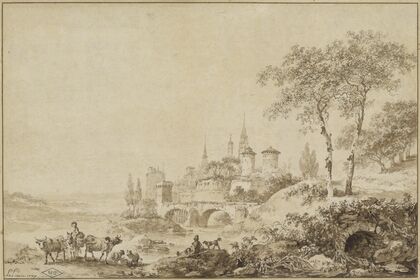 Shepherds in a Landscape before a Fortified Town — size preview