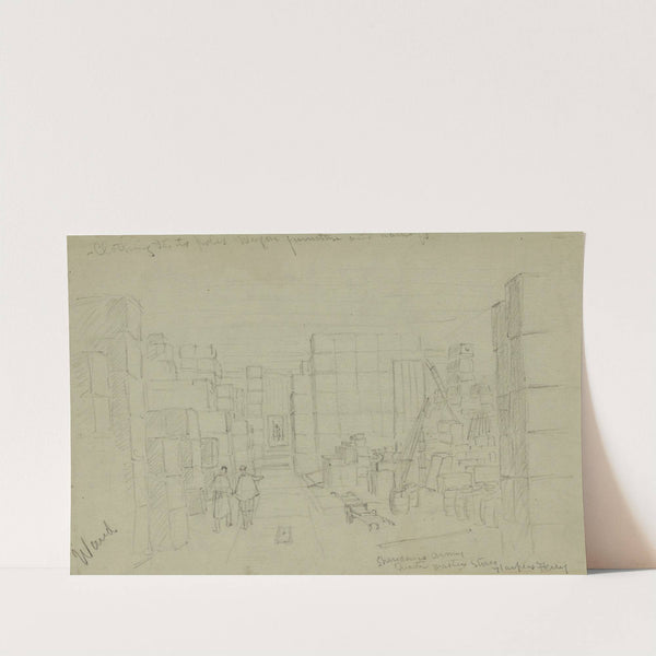 Sheridans Army. Quarter Master Stores. Harpers Ferry by Alfred Rudolph Waud