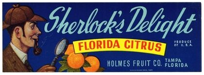 Sherlock’s Delight Florida Citrus Label (1930-1950) — size preview
