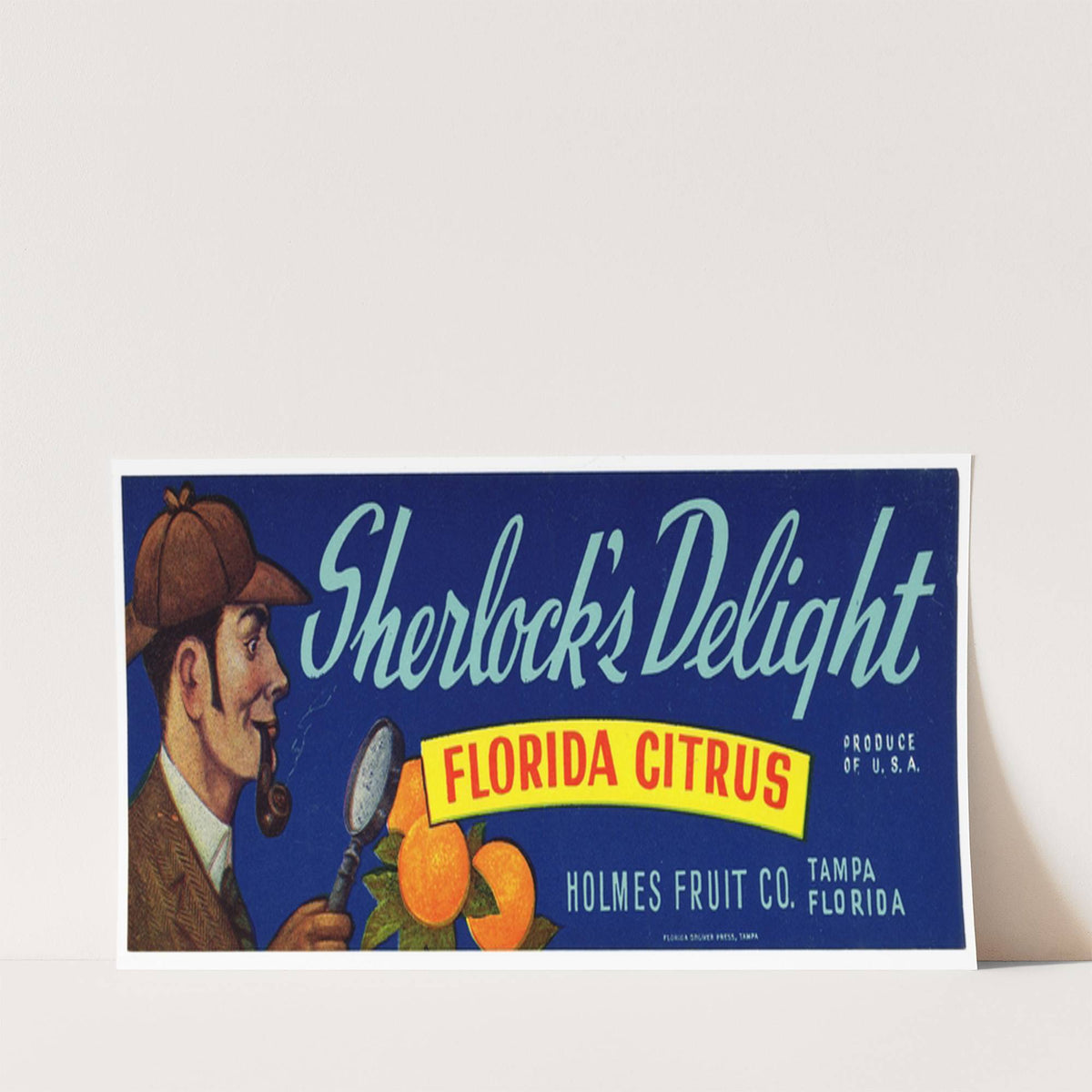 Sherlock’s Delight Florida Citrus Label (1930-1950)