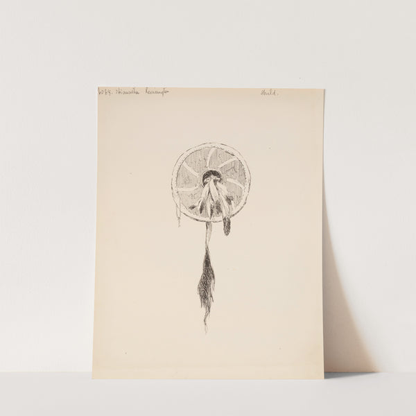 Shield, illustration for The Song of Hiawatha (1889) by Frederic Remington