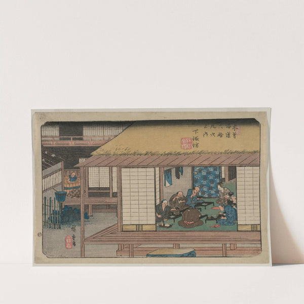 Shimosuwa, from the series Sixty-Nine Stations of the Kisokaidō (1835-38) by Andō Hiroshige