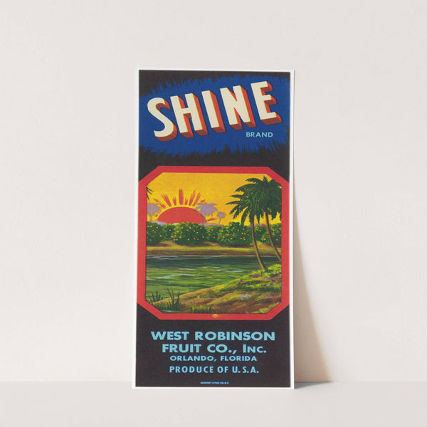 Shine Brand Fruit Label (1930s)