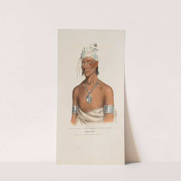 SHING-GAA-BA-W’OSIN or the Figure’s Stone; Chippewa Chief (1835) by James Otto Lewis