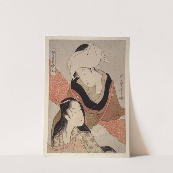Shinshi-bari – Cloth-stretcher (1793-1804) by Kitagawa Utamaro