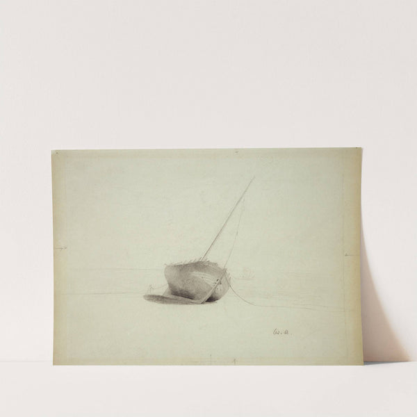 Ship at the beach by Odilon Redon