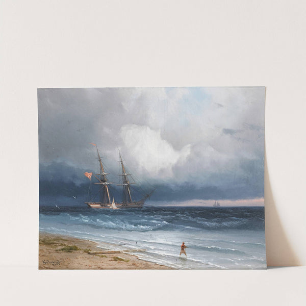 Ship by the Shore (1861) by Ivan Konstantinovich Aivazovsky