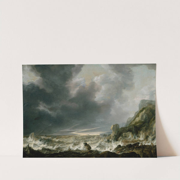 Ship in Distress off a Rocky Coast by Simon de Vlieger