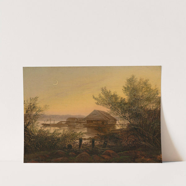 Ship mill on the Elbe near Dresden by Carl Gustav Carus