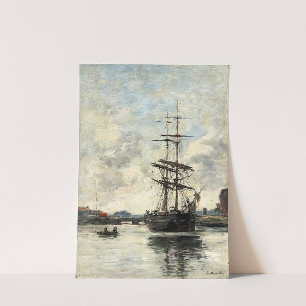 Ship on the Touques by Eugène Boudin