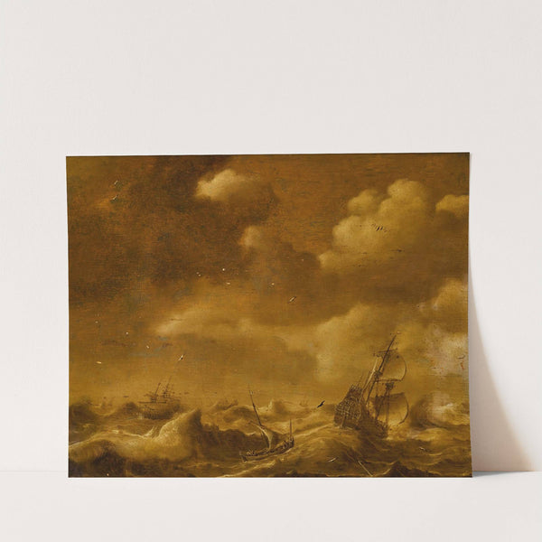 Shipping in a storm by Hendrick van Anthonissen
