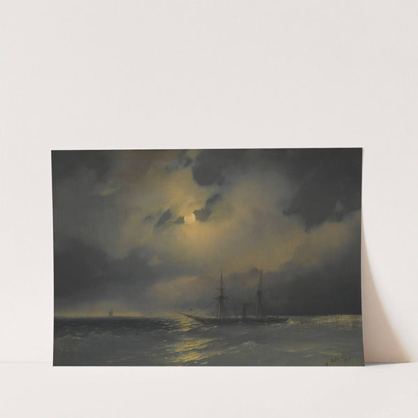 Shipping In Moonlight by Ivan Konstantinovich Aivazovsky