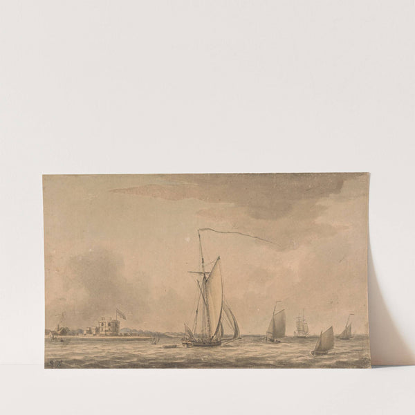 Shipping in the Solent off Calshot Castle (between 1760 and 1793) by Dominic Serres