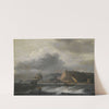 Shipping off a coast in choppy water by Aernout Smit