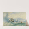 Shipping off St. Michael’s Mount, Cornwall (1866) by John Callow